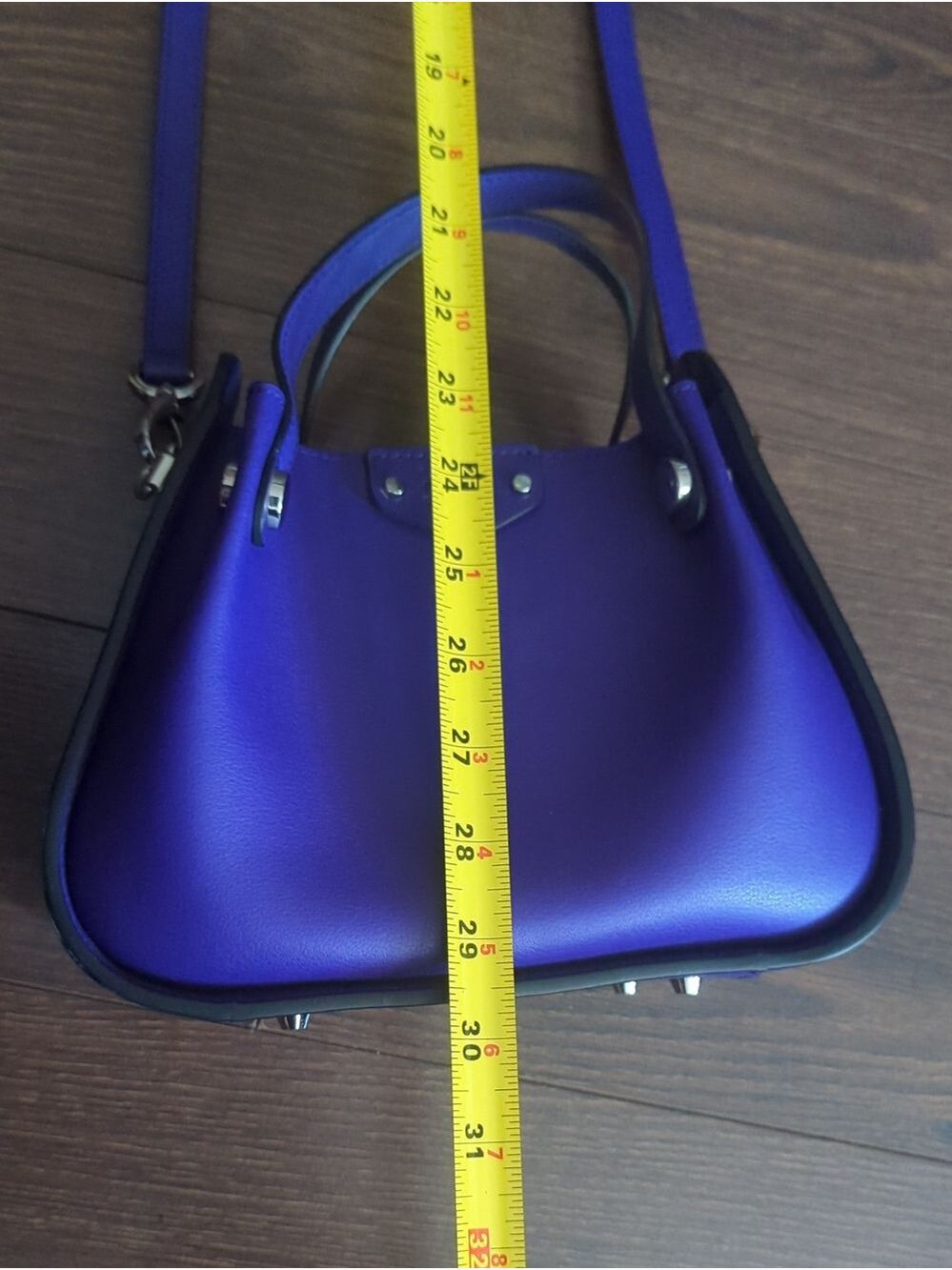 Danier Purple Leather Top-Handle Crossbody Bag - Picture 10 of 16